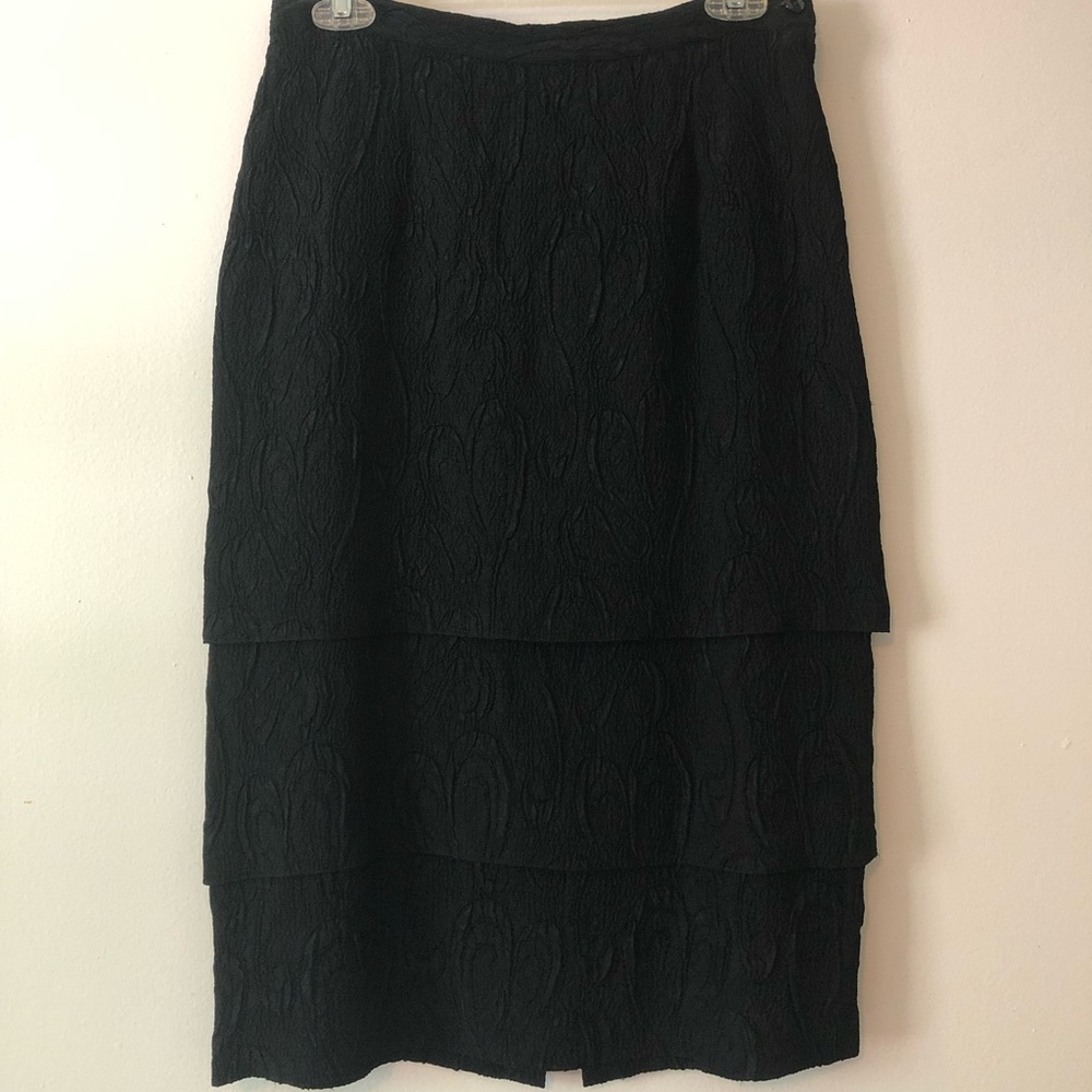 Vintage black layered skirt